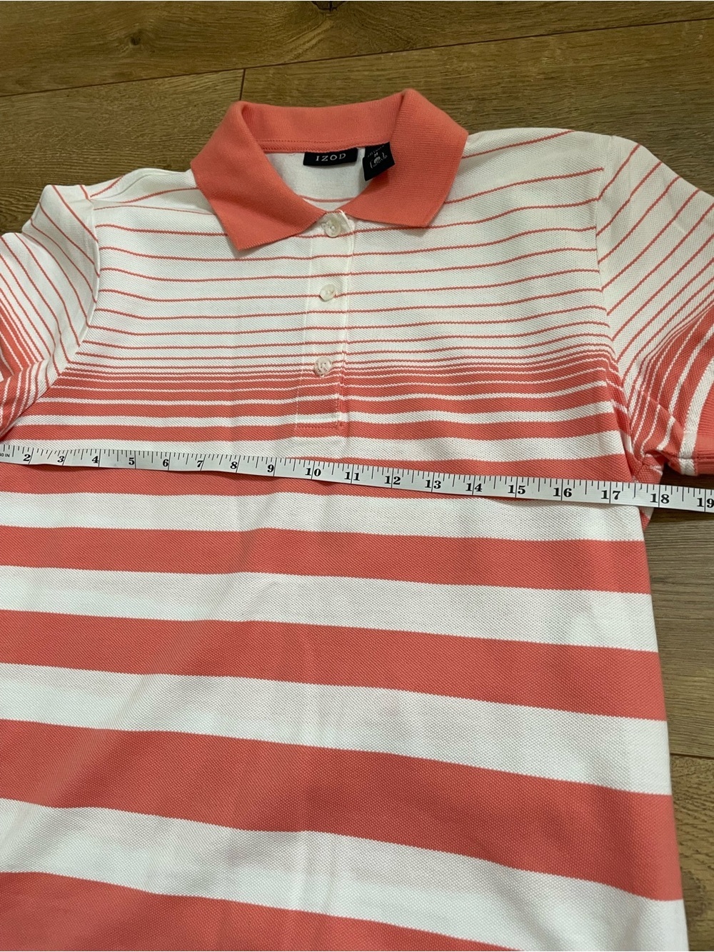 IZOD Women's Striped Polo Shirt - Size M - Picture 10 of 12
